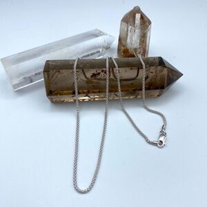 Sterling Silver Rhodium Plated Popcorn Chain 20”